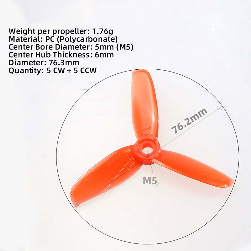 مراوح 3050 بحجم 3 بوصات، 5CW 5 - مراجعة Fpv Drone Propeller وسعره