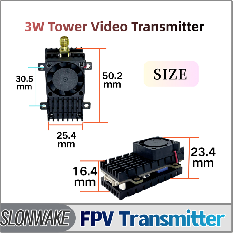 SLONWAKE 5.8G 3000mW محاكاة VT - مراجعة Fpv Drone Receiver وسعره